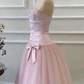 Charming Prom Dress Ball Gown Pink Sequins Bowknot Gala Dress Evening Dress  D6761