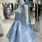 Chic Homecoming Dress Sweetheart Bowknot Pleated Back to School Outfts Party Dress D6754
