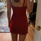 Chic Homecoming Dress V Neck Hugging Back to School Outfts Party Dress D6755