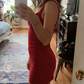 Chic Homecoming Dress V Neck Hugging Back to School Outfts Party Dress D6755