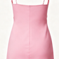 Chic Homecoming Dress Spaghetti Strap Pleated Pink Back to School Outfts Party Dress D6765