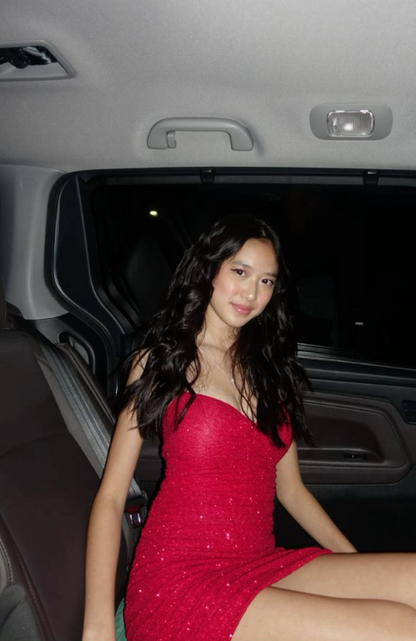 Chic Homecoming Dress Sweetheart Sequins Back to School Outfts Party Dress D6766
