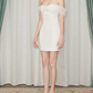 Elegant Homecoming Dress Off the Shoulder Flower Back to School Outfits Party Dress D6790
