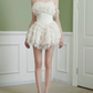 Elegant Homecoming Dress Halter Lace Pearl Back to School Outfits Party Dress D6796