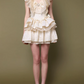 Elegant Homecoming Dress V Neck Rinestone Cascade Back to School Outfits Party Dress D6797