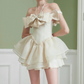 Elegant Homecoming Dress Off the Shoulder Bowknot Tulle Back to School Outfits Party Dress D6804