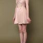 Elegant Homecoming Dress Halter Rinestone Tassel Back to School Outfits Party Dress D6805