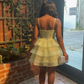 Stunning Homecoming Dress V Neck Applique Tulle Cascade Back to School Outfits Party Dress D6810