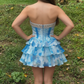 Stunning Homecoming Dress Sweetheart Cascade Rinestone Back to School Outfits Party Dress D6823