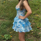 Stunning Homecoming Dress Sweetheart Cascade Rinestone Back to School Outfits Party Dress D6823