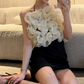 Stunning Homecoming Dress Halter Flower Back to School Outfits Party Dress D6835