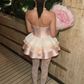 Stunning Homecoming Dress Sweetheart Cascade Lace Back to School Outfits Party Dress D6845