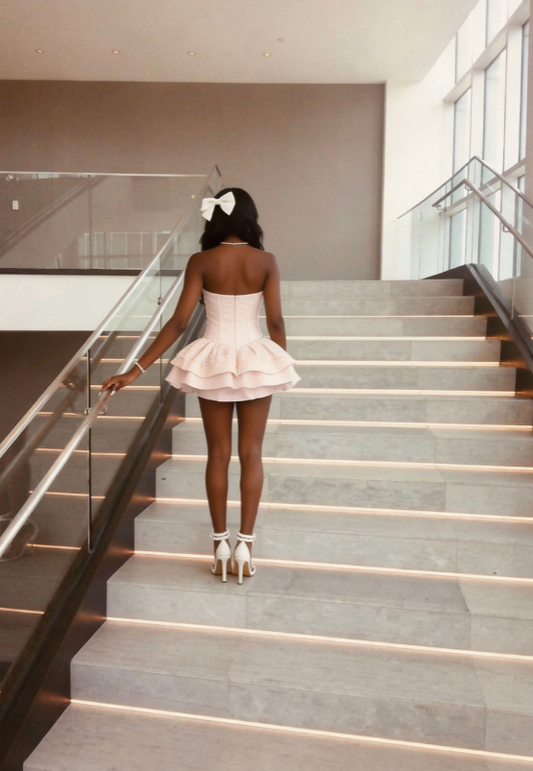 Stunning Homecoming Dress Sweetheart Cascade Back to School Outfits Party Dress D6847