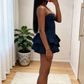 Stunning Homecoming Dress Strapless Cascade Back to School Outfits Party Dress D6856