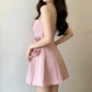 New Homecoming Dress Spaghetti Strap Flower Back to School Outfits Party Dress D6859