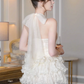 New Homecoming Dress Halter Tulle Cascade Back to School Outfits Party Dress D6863