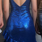 New Homecoming Dress V Neck Sequins Back to School Outfits Party Dress D6875