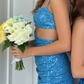 New Homecoming Dress Strapless Sequins Back to School Outfits Party Dress D6877