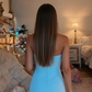 New Homecoming Dress Strapless Flower Back to School Outfits Party Dress D6881