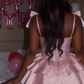 New Homecoming Dress Spaghetti Strap Cascade Bowknot Back to School Outfits Party Dress D6889