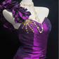 New Homecoming Dress One Shoulder Flower Pleated Rinestone Back to School Outfits Party Dress D6896