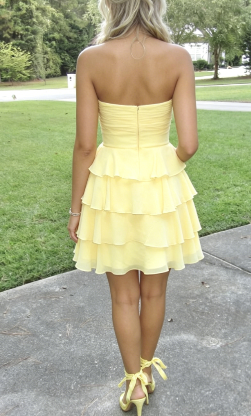 New Homecoming Dress Sweetheart Cascade Back to School Outfits Party Dress D6929