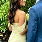 New Homecoming Dress Off the Shoulder Pleated Back to School Outfits Party Dress D6927