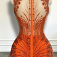 Pretty Homecoming Dress V Neck Rinestone Beading Back to School Outfits Party Dress D6976