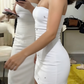 Pretty Homecoming Dress Strapless Rinestone Hugging Back to School Outfits Party Dress D6979