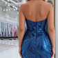 Pretty Homecoming Dress V Neck Sequins Hugging Back to School Outfits Party Dress D6983