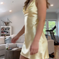 Pretty Homecoming Dress V Neck Pleated Back to School Outfits Party Dress D6987