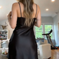 Pretty Homecoming Dress V Neck Black Back to School Outfits Party Dress D6986