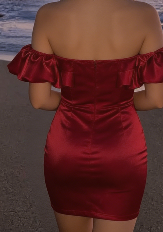Pretty Homecoming Dress Off the Shoulder Pleated Back to School Outfits Party Dress D6990