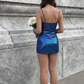 Pretty Homecoming Dress Spaghetti Strap Hugging Sequins Back to School Outfits Party Dress D6708
