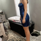 Pretty Homecoming Dress Spaghetti Strap Hugging Pleated Back to School Outfits Party Dress D6714
