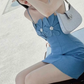 Pretty Homecoming Dress Spaghetti Strap Flower Back to School Outfits Party Dress D6719