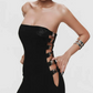 Pretty Homecoming Dress Strapless Black Back to School Outfits Party Dress D6726