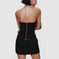 Pretty Homecoming Dress Strapless Black Back to School Outfits Party Dress D6726