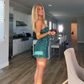 Pretty Homecoming Dress Spaghetti Strap Hugging Back to School Outfits Party Dress D6730