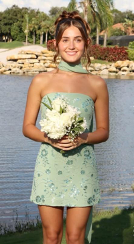 Beauty Homecoming Dress Strapless Hugging Back to School Outfits Party Dress D7035
