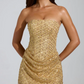 Beauty Homecoming Dress Strapless RineStone Pleated Back to School Outfits Party Dress D7053