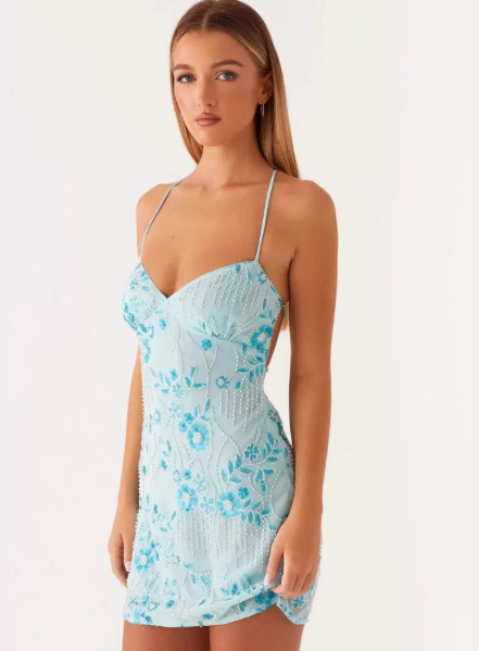 Beauty Homecoming Dress V Neck Beading Back to School Outfits Party Dress D7054