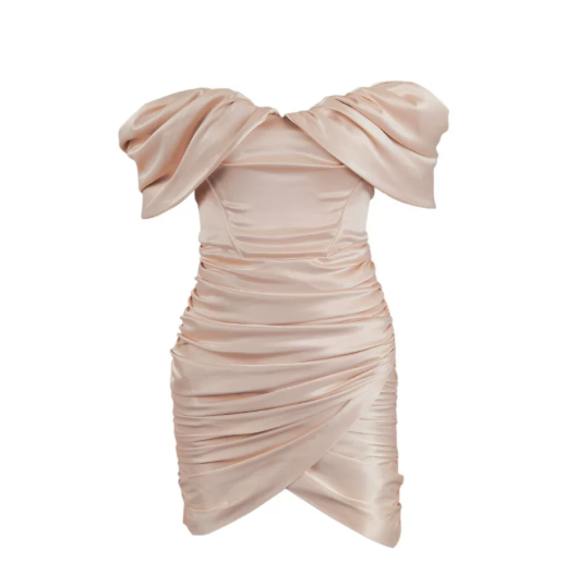 Beauty Homecoming Dress Off the Shoulder Pleated Back to School Outfits Party Dress D6757