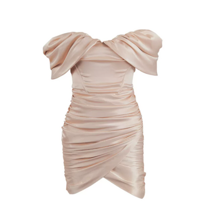 Beauty Homecoming Dress Off the Shoulder Pleated Back to School Outfits Party Dress D6757