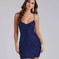Beauty Homecoming Dress V Neck Sequins Back to School Outfits Party Dress D6760