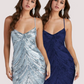 Beauty Homecoming Dress V Neck Sequins Back to School Outfits Party Dress D6760