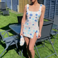 Beauty Homecoming Dress Square Slit Sequins Back to School Outfits Party Dress D6764