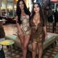 Beauty Homecoming Dress Square Slit Sequins Back to School Outfits Party Dress D6764
