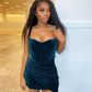 Beauty Homecoming Dress Sweetheart Pleated Back to School Outfits Party Dress D6768