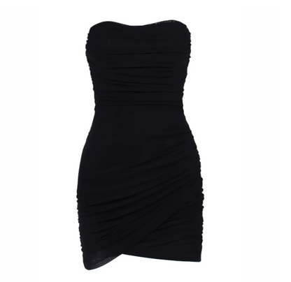 Beauty Homecoming Dress Strapless Pleated Back to School Outfits Party Dress D6769